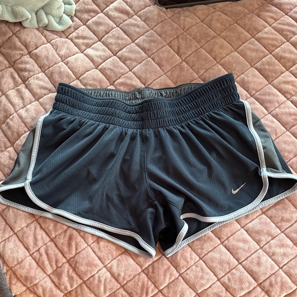 Nike Women's Black Athletic Running Shorts with White Trim